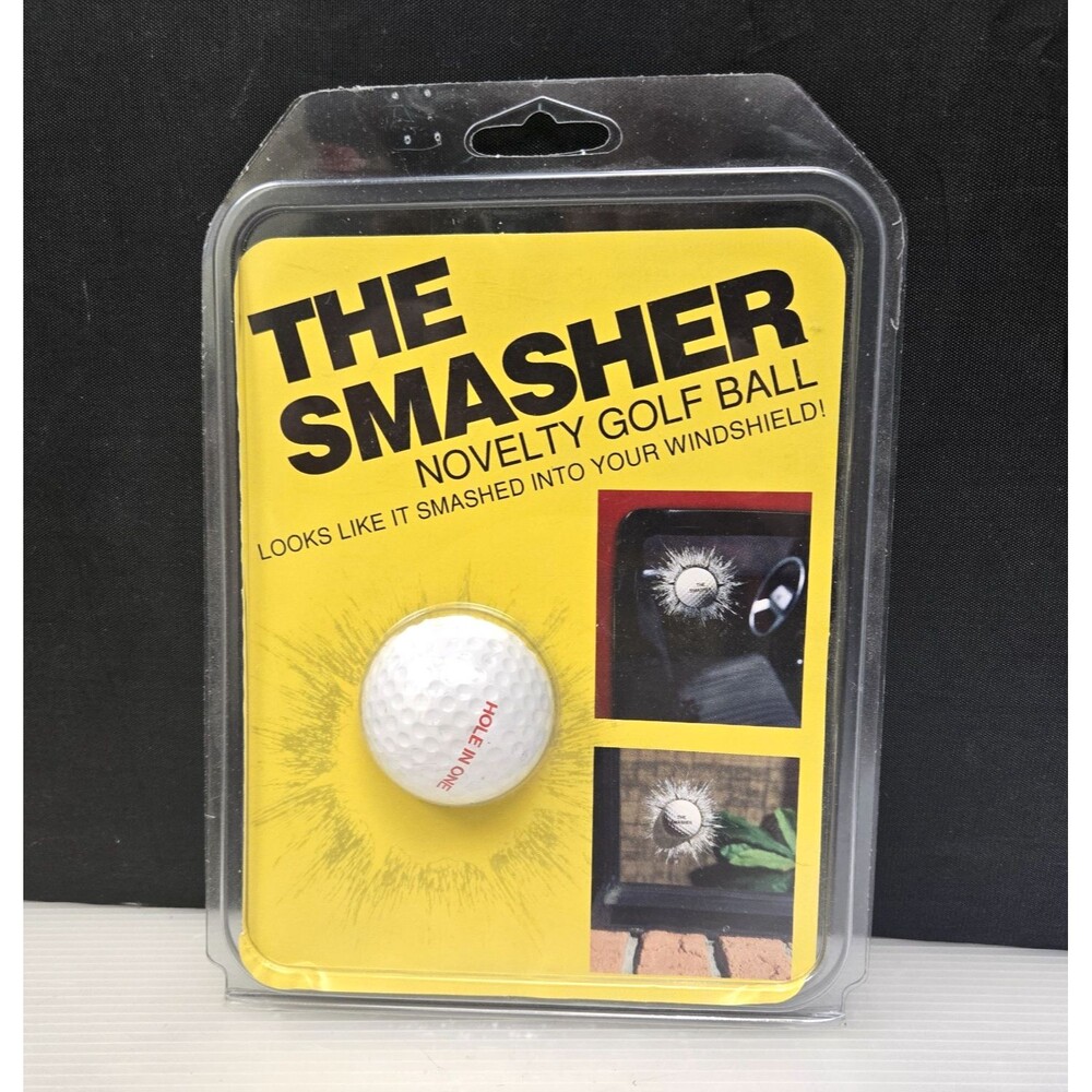 The Smasher Novelty Golf Ball Prank Sticker Hole In One Windshield Window Decal